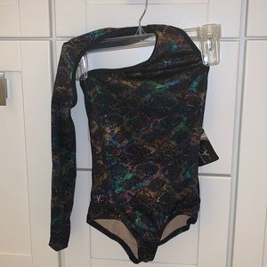 Kandi Kouture child large multicolor dance leotard